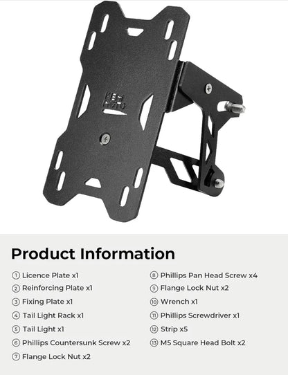 KEMIMOTO Side Mount License Plate with LED Signal Fit for Sportster S
Tail Tidy License Plate Bracket Holder Mount Compatible with Sportster S RH1250 2021 2022 2023 2024 2025