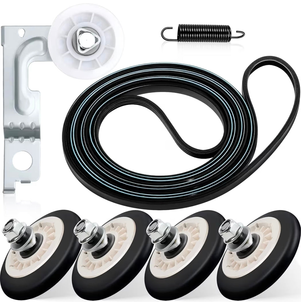 Upgraded Dryer Roller Kit for LG Kenmore Dryer Parts, Dryer Repair Kit Include 4581EL2002L Dryer Rollers, 4561EL3002A Dryer Idler Pulley, 4400EL2001F Dryer Belt Compatible with DLE3733W DLE3777W