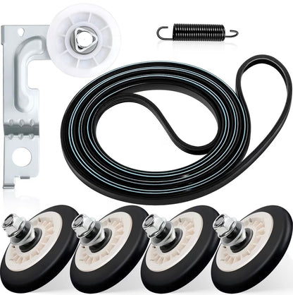 Upgraded Dryer Roller Kit for LG Kenmore Dryer Parts, Dryer Repair Kit Include 4581EL2002L Dryer Rollers, 4561EL3002A Dryer Idler Pulley, 4400EL2001F Dryer Belt Compatible with DLE3733W DLE3777W