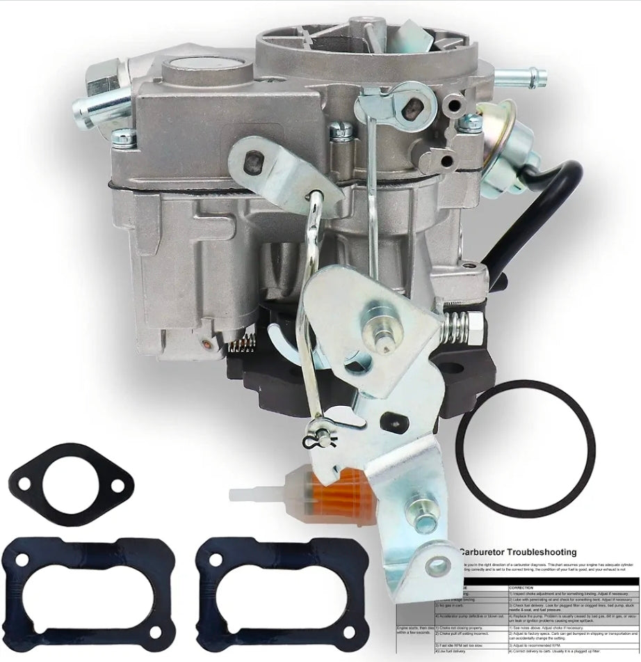 2 Barrel Carburetor for Rochester 2GC Chevy 5.7L 350Cu 6.6L 400Cu Chevrolet Carb Small Block Engines 1975-1980 C10 C20 C30 C50 G10 P30 Bel Air Chevelle Corvette Automatic Choke,Large Base