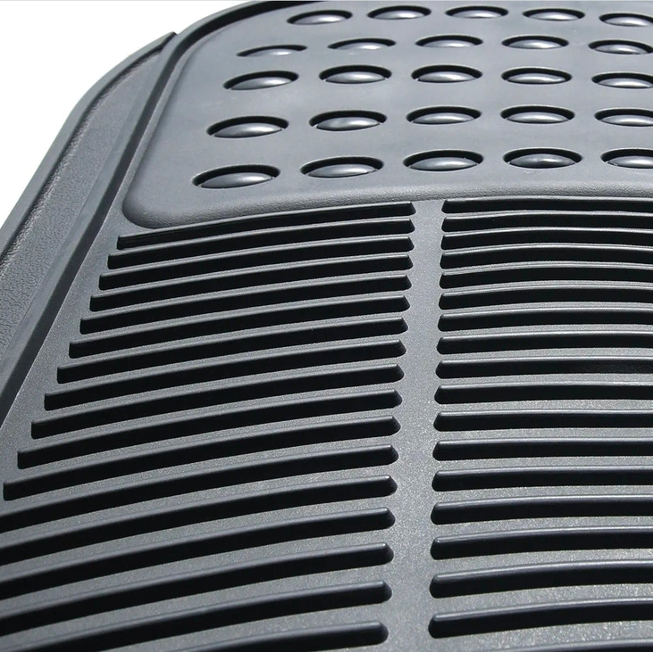 Car Floor Mats - Heavy-Duty Rubber Floor Mats for Cars, Universal Fit Rear Set, Trimmable Automotive Floor Mats, ClimaProof Floor Mats For Most Sedan, SUV, Truck Floor Mats Gray
