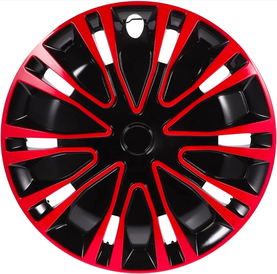 16.45" Red Hub Caps – Dust-Resistant Wheel Covers for Car & SUV, Universal Fit 16" wheel