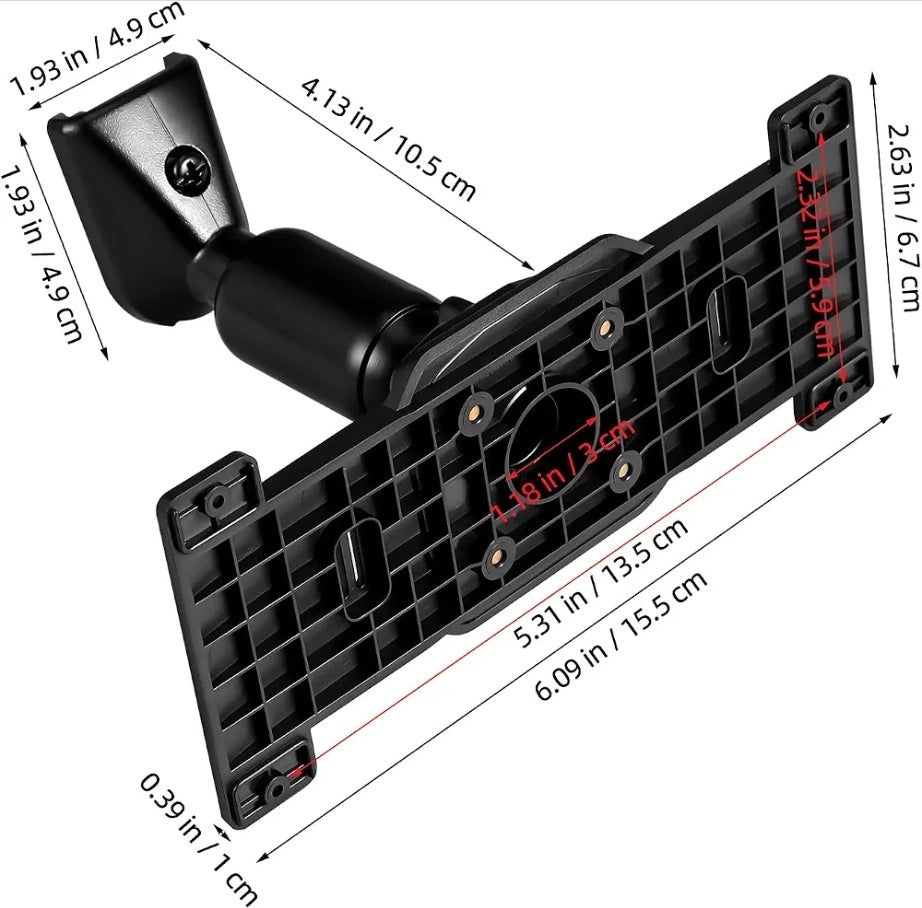 1 Set Dash Cam Mirror Mount Rear View Mirror Back Plate Panel Car Rear View Camera Mount Kit for 5.5" - 12" Rearview Mirror Dash Cams