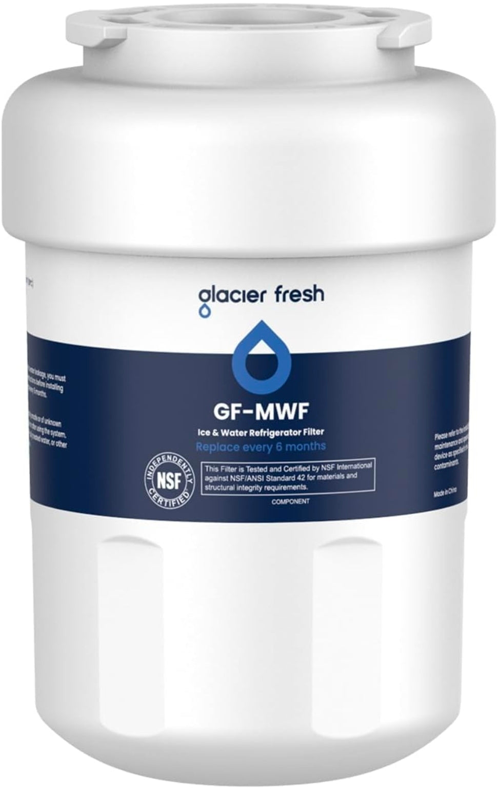 GLACIER FRESH MWF Refrigerator Water Filter Compatible with GE, 1-Pack
Compatible with SmartWater MWFP, MWFA, GWF, HDX FMG-1, WFC1201, RWF1060, 197D6321P006, Kenmore 9991