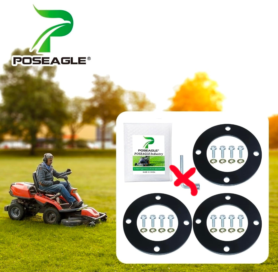 Upgraded 3 Pack High-Strength Deck Spindle Reinforcement Rings
Include Mouting Bolts for John Deere All Series Lawn Tractors and Lawn Mowers