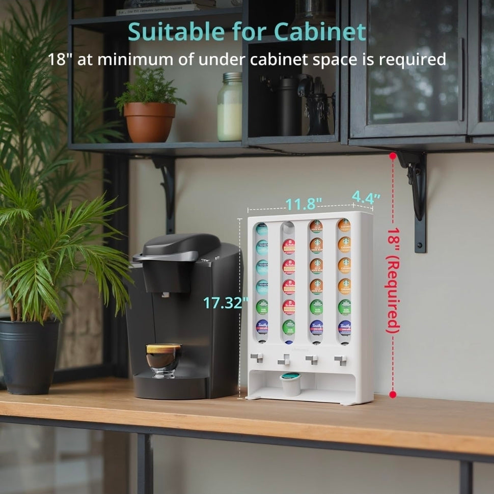 K Cup Holder Creative Coffee Pods Storage Stand Vending-Style K Pod Dispenser K Cup Organizer for 28 Pods