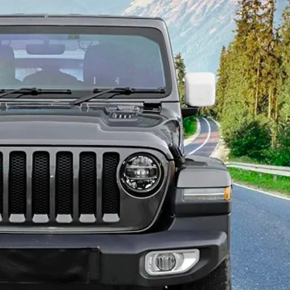 Side Mirror Cover, Rearview Mirrors Decoration Trim Kit Fit for 2018-2025 Jeep Wrangler JL JLU & Gladiator JT(White)