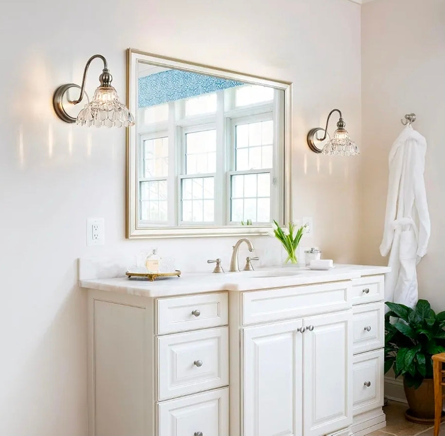 Brushed Nickel Wall Sconce Bathroom Wall Light Fixtures Modern Vanity Lights for Bathroom Bedroom