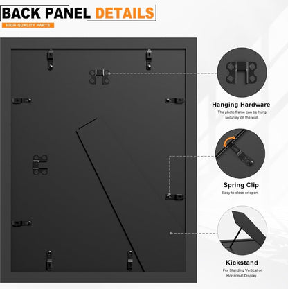 11x14 Black Diploma Frames,Gold & Black Mats,Real Glass
Wall or Tabletop Display,Display 8.5x11 with Mat or 11x14 Without Mat,Black Backboard, 2 Pack