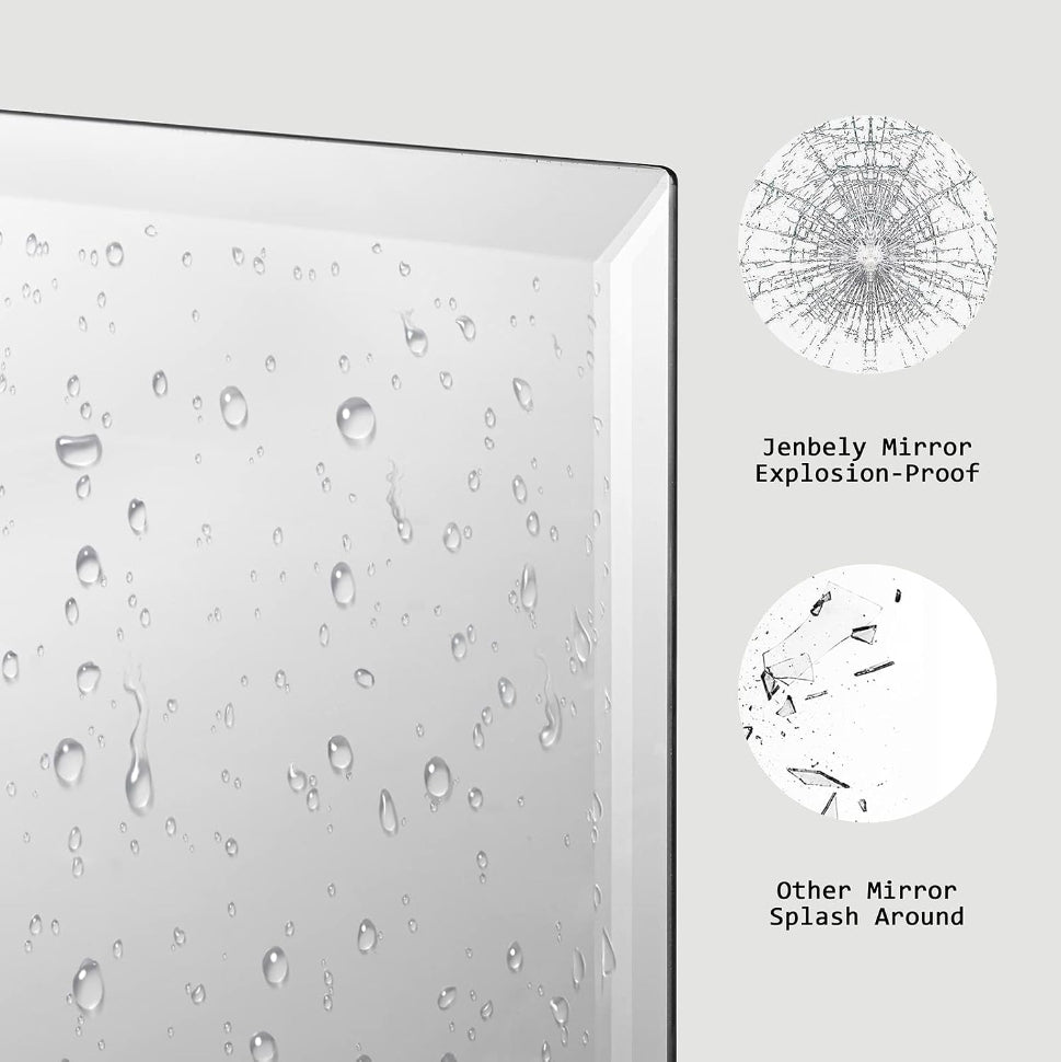 16x24 Inch Rectangle Frameless Mirror, Beveled Bathroom Mirror
Frameless Wall Mirror with 1" Beveled Edge, Tempered Glass, HD,Shatterproof, for Bathroom Vanity, Entryway, Living Room