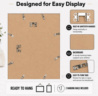 15x19 White Picture Frame – Wall Hanging Photo & Poster Frame