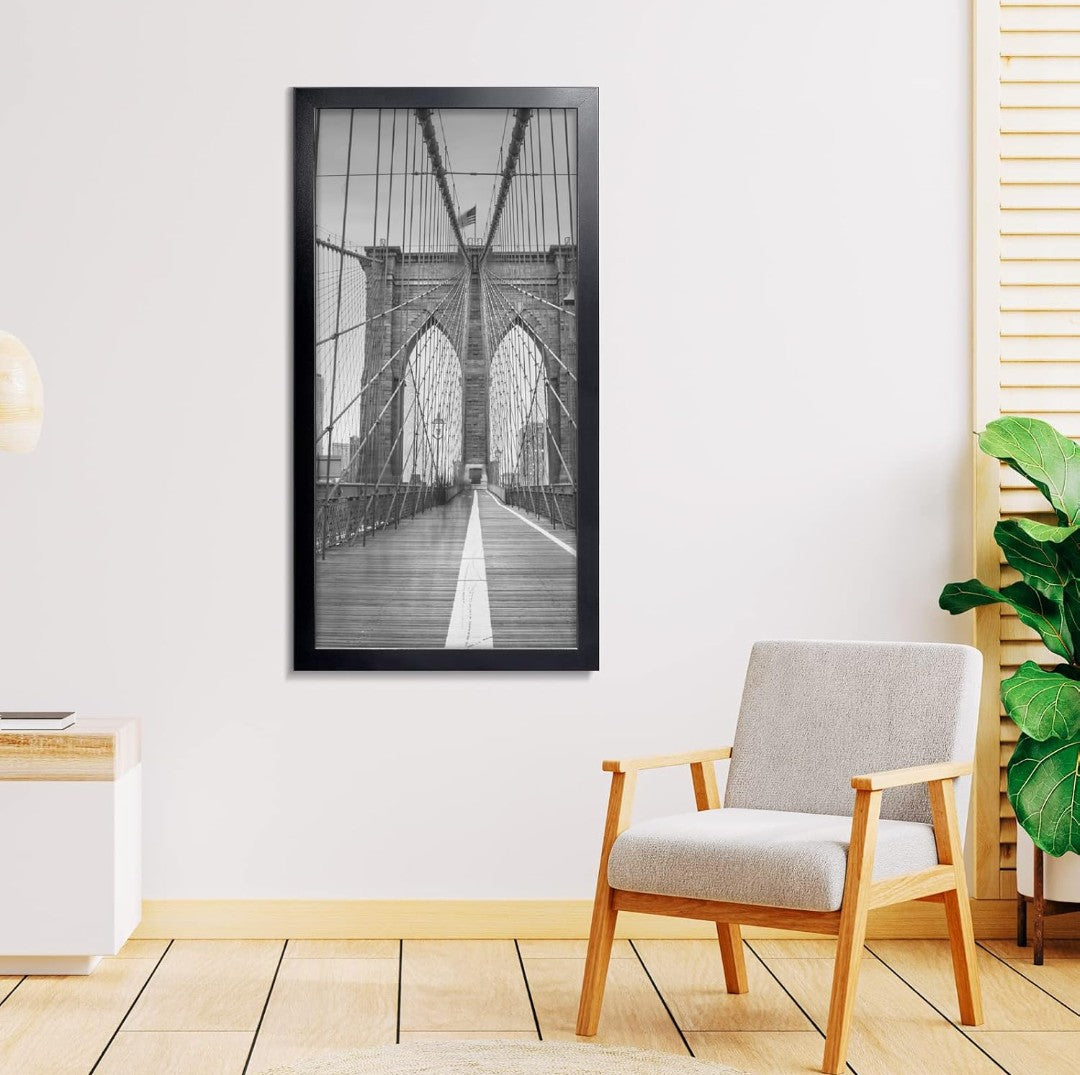 16x32 Black Panoramic Picture Frame – Classic Minimalist Wall Art