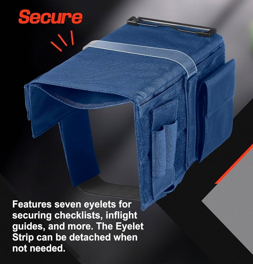 Reversible Kneeboard Pilot Classic Clipboard and Pen Holder, Blue
Aviation Flight Organizer, Storage Pockets and Padded Knee Rest for Cockpit Use, Secure Clip Holds Navigation Charts