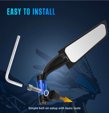 Motorcycle Mirrors Universal M8 M10 Stealth Mirrors Wind Wing Side Mirror
Compatible With Kawasaki Z650 Z900 Z1000 Duke 390 790 1290 Yamaha MT07 MT09 Street Bike Aluminum Rearview Mirrors (Blue)