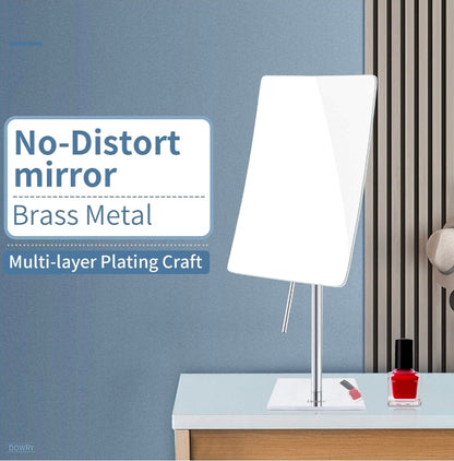 Tabletop Magnifying Makeup Mirror Vanity Mirror Polished Chrome
Adjustable Rectangular Mirror for Bedroom 304 Stainless Steel Gifts for Women Wife Mom 5X
