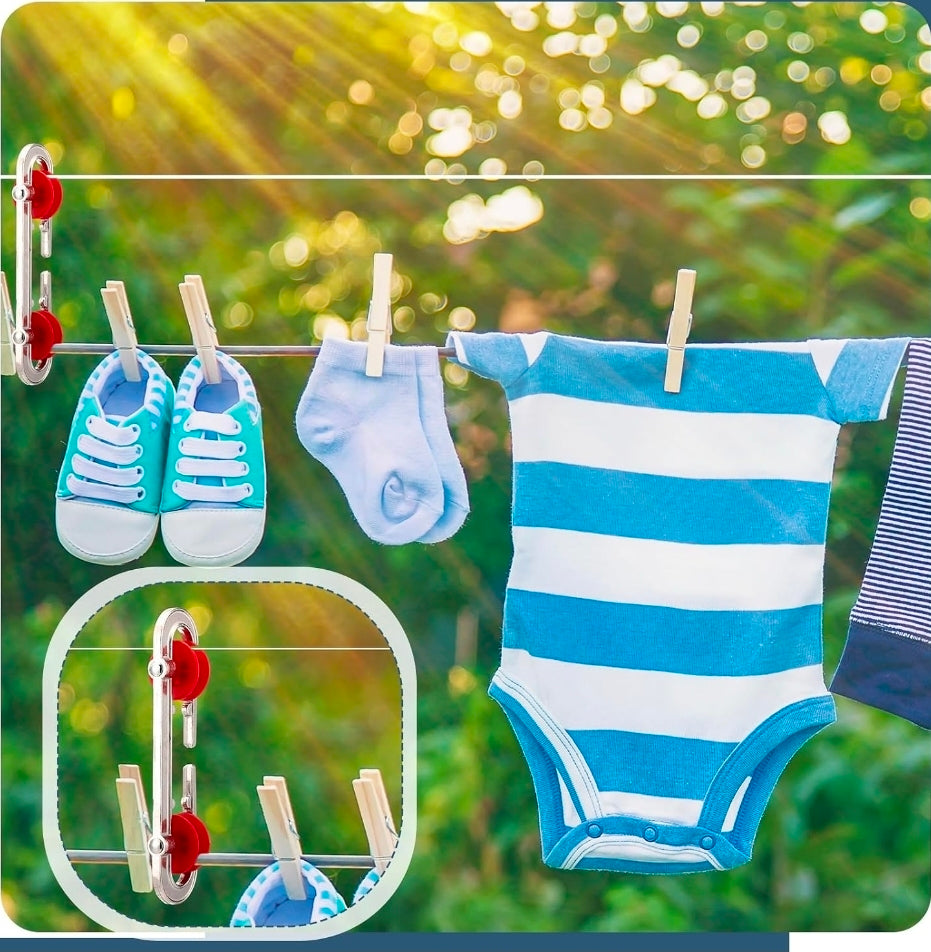 2 Pcs Clothesline Tightener with 2 Pcs Aluminum Rope Separator
Rope Tensioner for Outdoor Indoor Laundry, Pulley Spreader Accessories, Adjustable Tension Fixing, Backyard Patio Balcony