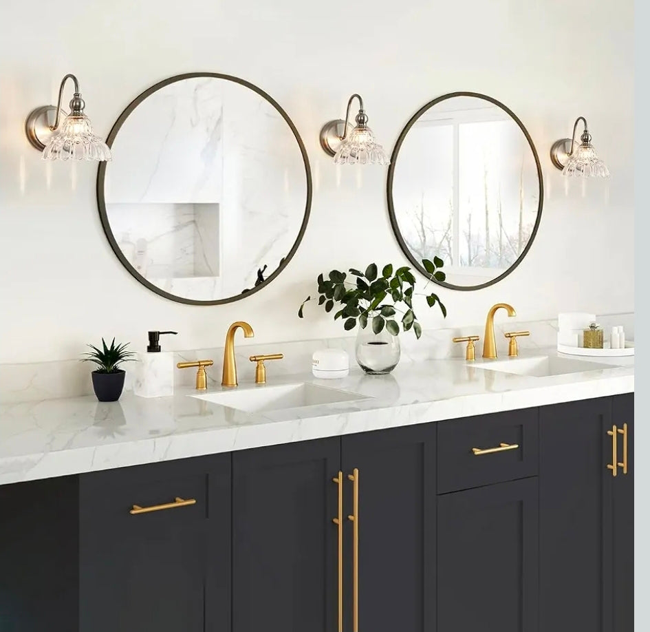 Brushed Nickel Wall Sconce Bathroom Wall Light Fixtures Modern Vanity Lights for Bathroom Bedroom