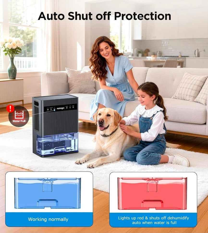 106 OZ Large Capacity Dehumidifier for Home, 1000 Sq. Ft. Coverage
Quiet Portable Dehumidifier for Basement Bedroom Bathroom RV with Auto Shut Off, Timer, Sleep Mode, 7 Color LED Light, Black