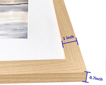 20x20 Wood Picture Frame with 16x16 Mat | Home Wall Decor