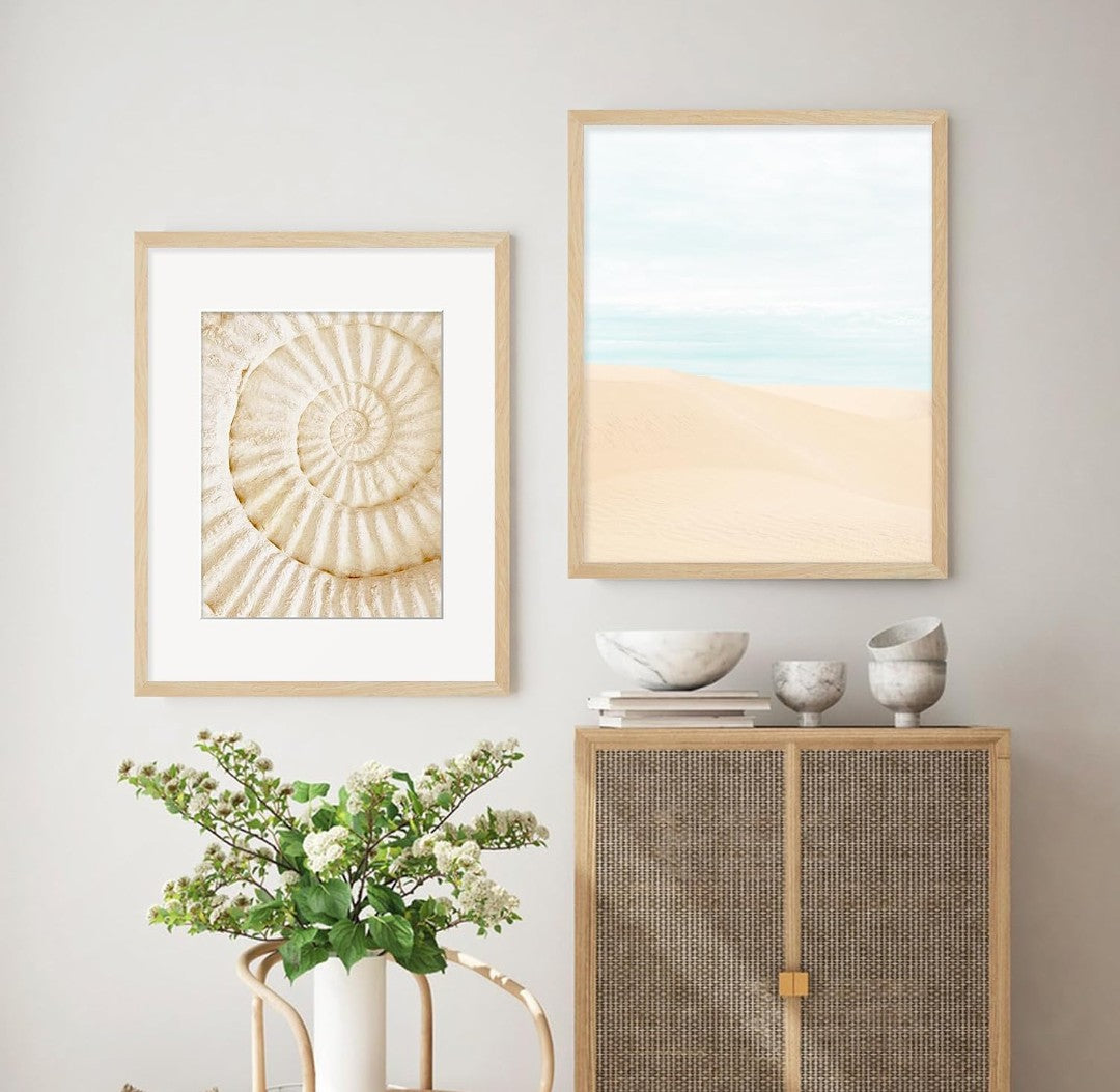 16x20 Solid Wood Frame – Natural Oak Picture Frame with 11x14 Mat
