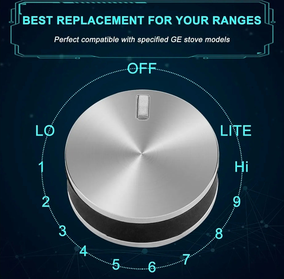 WB03X24360 Fit for GE Cooktop Knob Range Stainless Steel, 5PACK
Hardware Handle Set, Easy to Install- Replace Stove knobs WB03X24360, WB03T10259, 4179424, AP5980302, PS11700818
