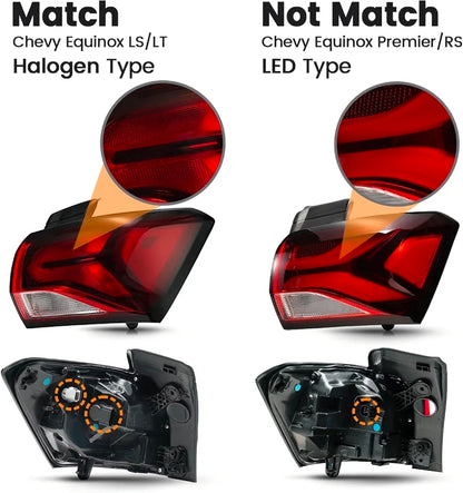 Halogen Tail Light Replacement for 2022 2023 2024 Chevy Equinox RH
