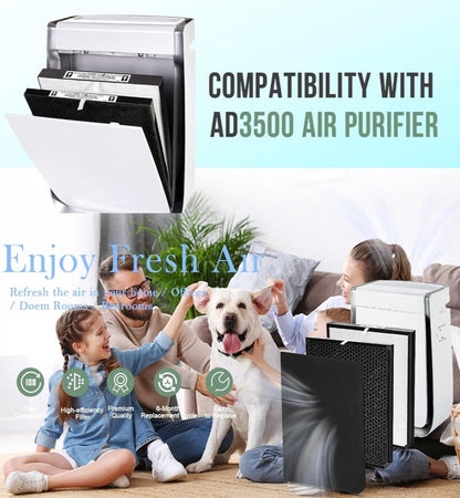 3-Pack Replacement Filters for AD3500 & 3500i Air Purifiers | Paper Frame