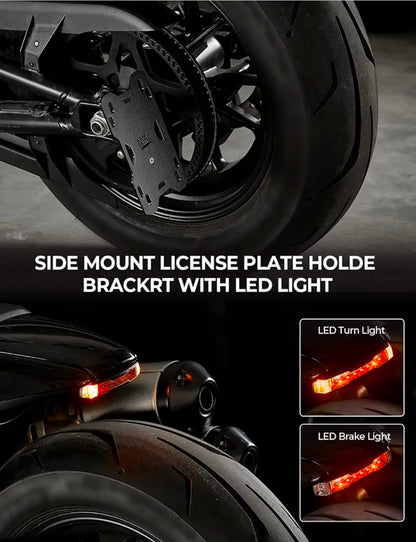KEMIMOTO Side Mount License Plate with LED Signal Fit for Sportster S
Tail Tidy License Plate Bracket Holder Mount Compatible with Sportster S RH1250 2021 2022 2023 2024 2025