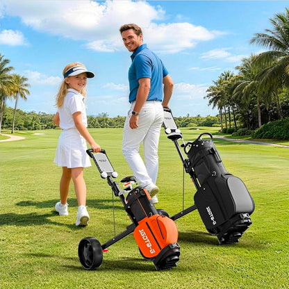 Adjustable 2-Wheel Golf Pull Cart – Junior Golf Push Cart for Ages 3 to Adult, Adjustable Upper Bracket & Handle Height