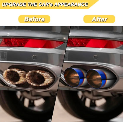 2.5 inch Inlet Exhaust Tip, 3.5" Outlet 7.75" Overall Length,2PCS
Stainless Steel Exhaust Tail Pipe, Weld On, Sleek Angle Cut, Polished Tailpipe, Blue Burnt