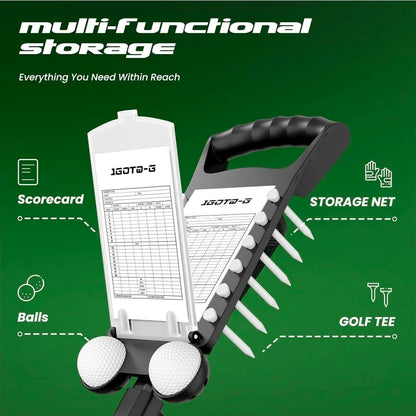 Adjustable 2-Wheel Golf Pull Cart – Junior Golf Push Cart for Ages 3 to Adult, Adjustable Upper Bracket & Handle Height