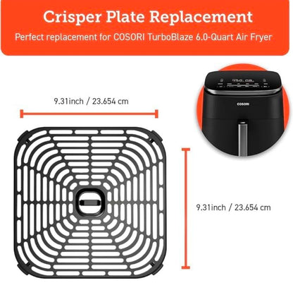 Crisper Tray for TurboBlaze DC601 Air Fryer, Ceramic Coating
Original Crisper Plate, CAF-DC601, Ceramic Coating, Dishwasher-Safe, Genuine Part, Replacement Accessory