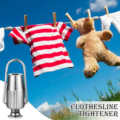 2 Pcs Clothesline Tightener with 2 Pcs Aluminum Rope Separator
Rope Tensioner for Outdoor Indoor Laundry, Pulley Spreader Accessories, Adjustable Tension Fixing, Backyard Patio Balcony