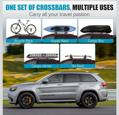 Roof Rack Cross Bars Luggage Carrier For 2011-2021 Jeep Grand Cherokee cargo - Horizon Endless