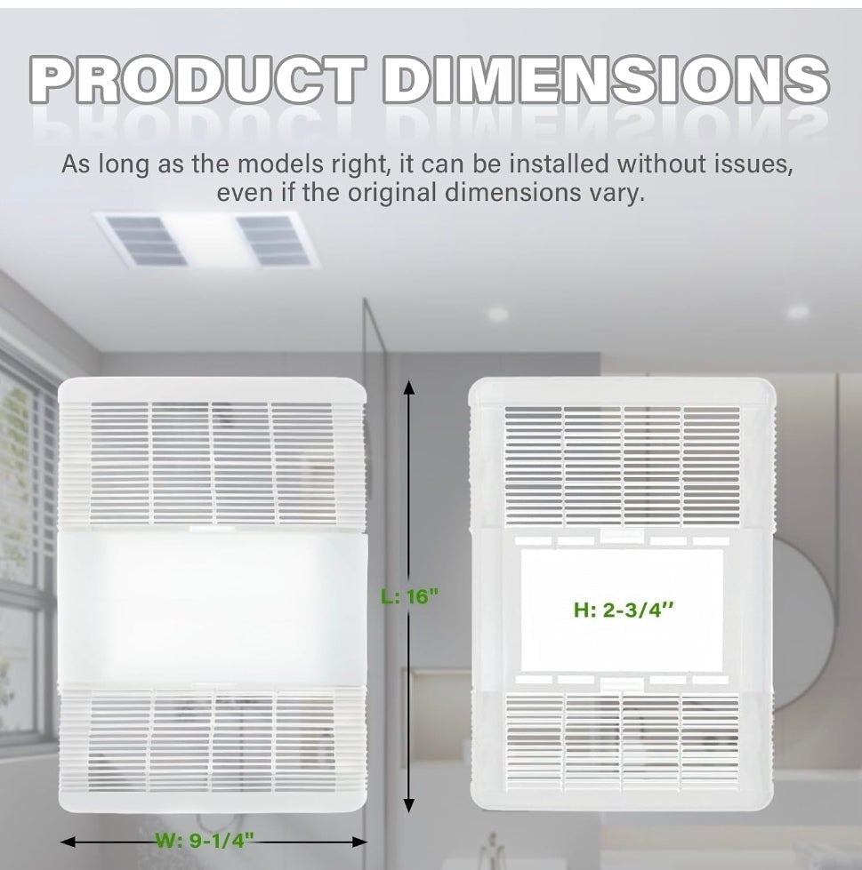 Broan Nutone Replacement Parts: Ventilation Fan Cover & Grille for Exhaust Fans - Horizon Endless