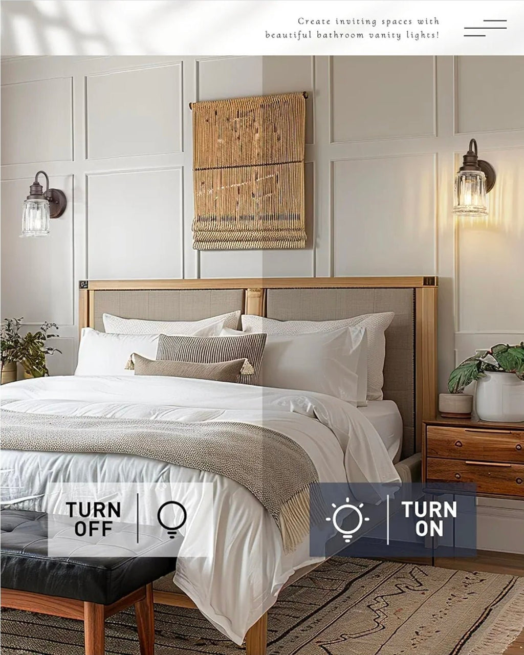 Modern Wall Sconce with Bell-Shaped Clear Glass, Bronze Finish Vanity Light for Bathroom Lighting - Horizon Endless