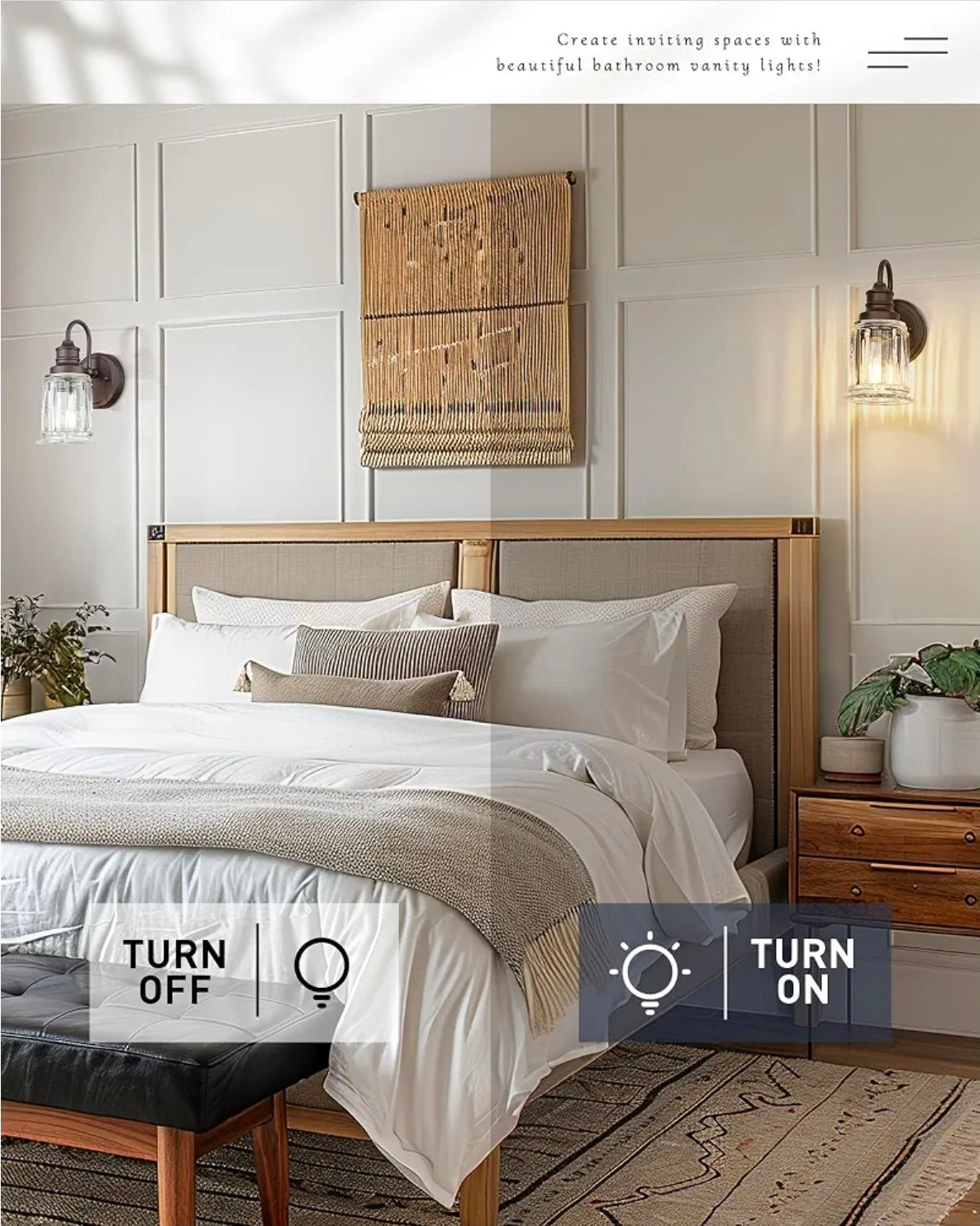 Modern Wall Sconce with Bell-Shaped Clear Glass, Bronze Finish Vanity Light for Bathroom Lighting - Horizon Endless