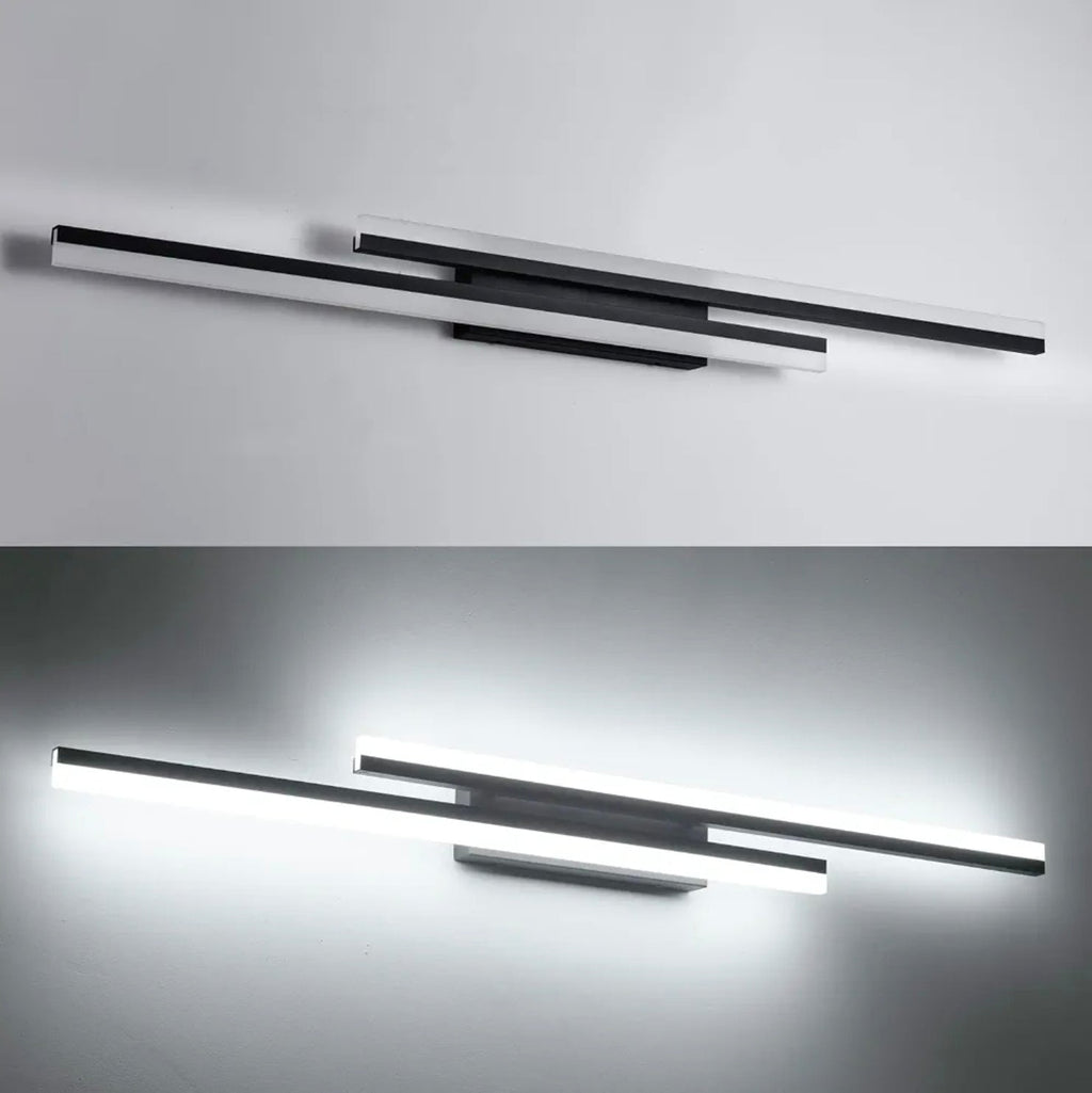 Sleek 48" Dimmable Black Vanity Light LED Modern Bath Lighting - Horizon Endless