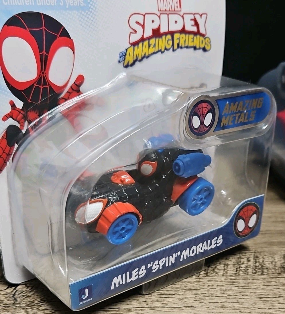 Spidey and His Amazing Friends 4 Pack Die Cast Vehicles Marvel Toys With Display - Horizon Endless