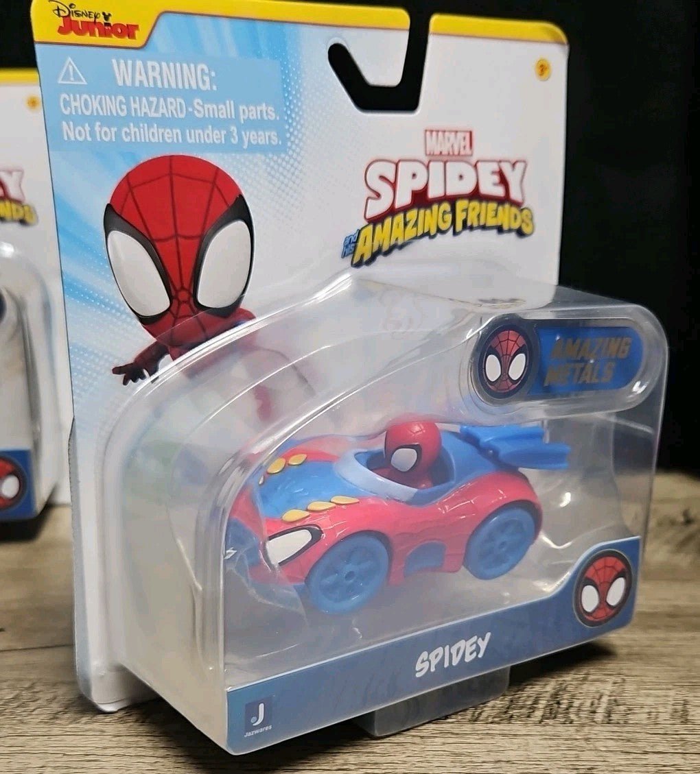 Spidey and His Amazing Friends 4 Pack Die Cast Vehicles Marvel Toys With Display - Horizon Endless