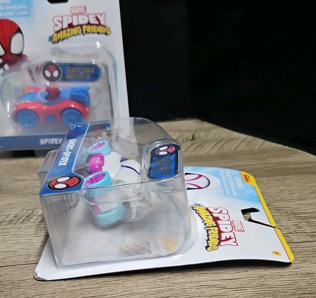Spidey and His Amazing Friends 4 Pack Die Cast Vehicles Marvel Toys With Display - Horizon Endless
