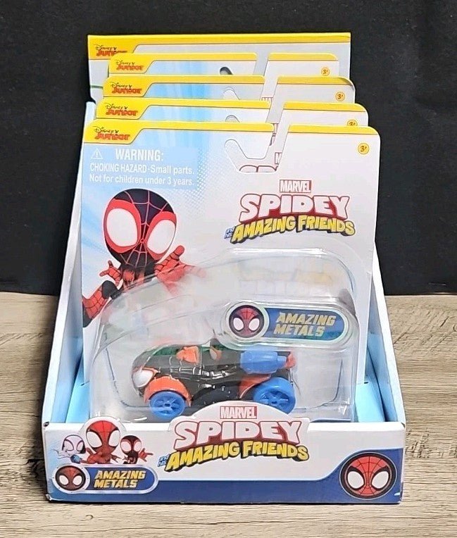 Spidey and His Amazing Friends 4 Pack Die Cast Vehicles Marvel Toys With Display - Horizon Endless