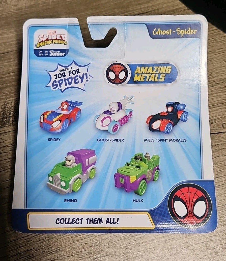 Spidey and His Amazing Friends 4 Pack Die Cast Vehicles Marvel Toys With Display - Horizon Endless