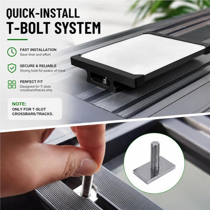 Starlink Mini Roof Rack Mount for T‑Slot & T‑Track Crossbars – Secure Low‑Profile Installation - Horizon Endless
