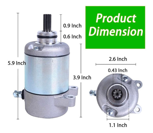 Starter Fit for Honda Rancher 350 TRX350 ATV UTV 31200-HN5-671 for Honda TRX350ES, TRX350FE, TRX350FM, TRX350TE, TRX350TM, ATV UTV, Replaces 31200-HN5-671, 31200-HN5-A81 - Horizon Endless