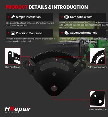 Steering Sector Pinion Gear Rebuild Kit Replacement for John Deere LA100 LA105 LA120 LA130 LA135 LA140 LA150 LA165, John Deere D Series Lawn Tractors Replaces# GX21924BLE, GX20053, GX20054, GX21994 - Horizon Endless