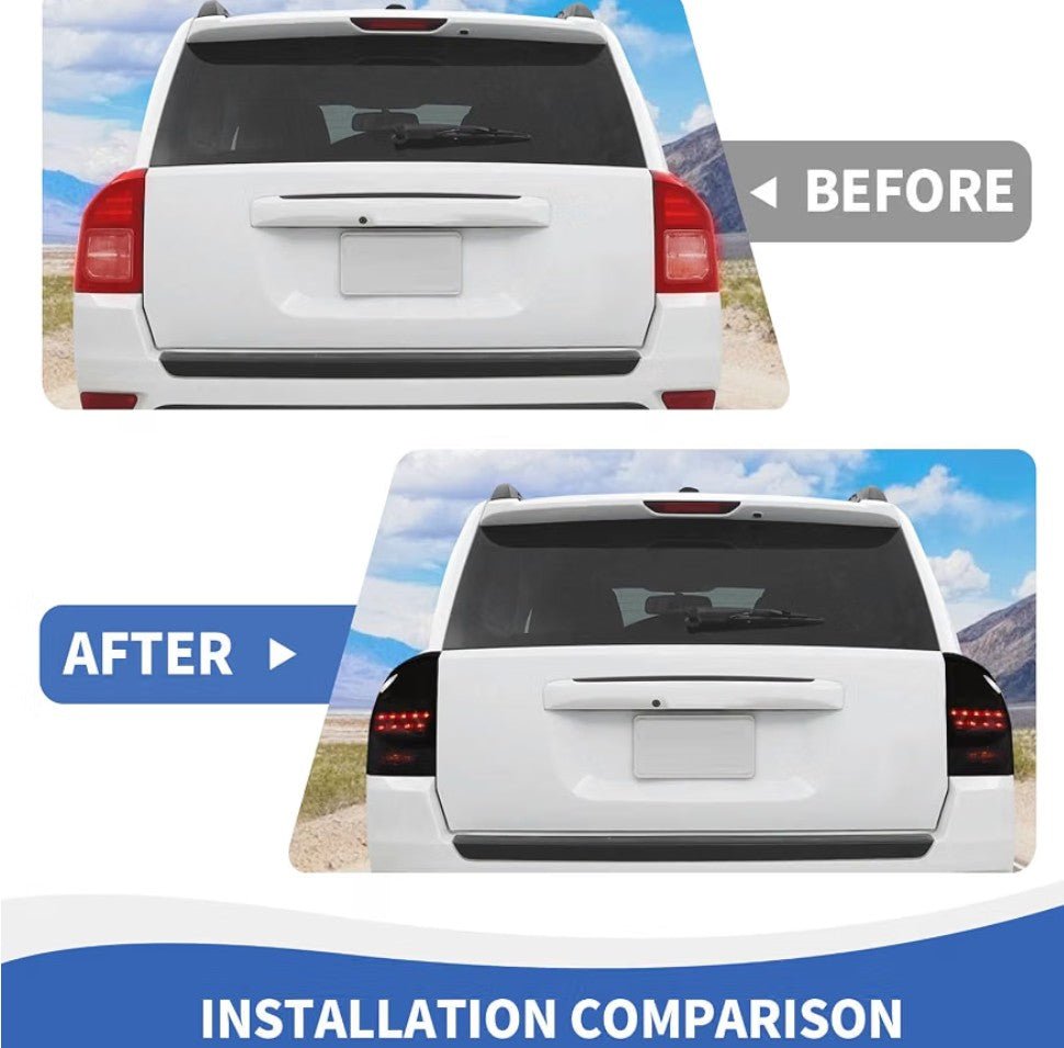 Tail Light Cover Guard Trim Bezels for Jeep Compass 2011-2016 – Smoked Black - Horizon Endless