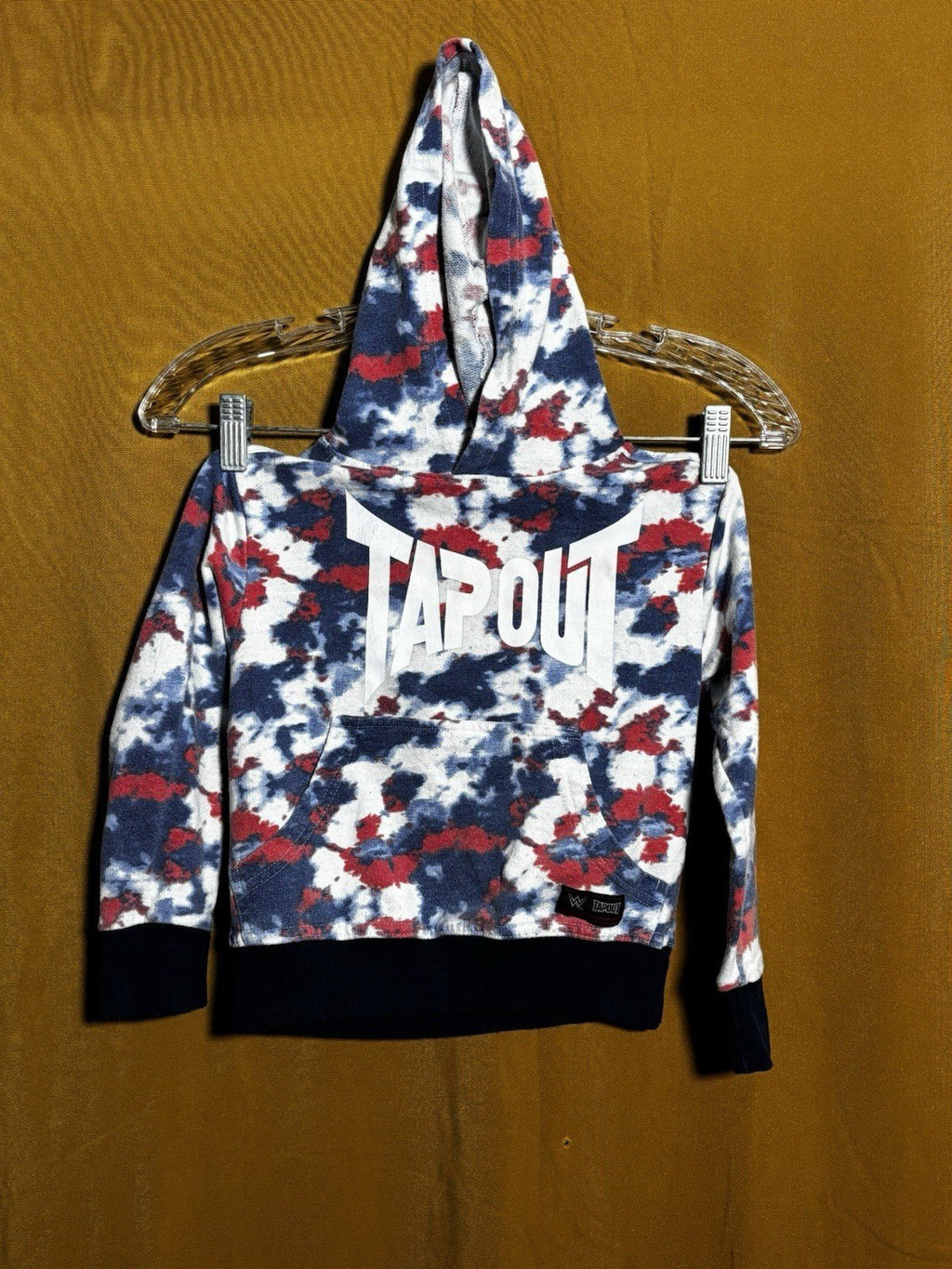 Tapout WWE Boys Youth Hoodie Size 4 Small Blue & Red Tie-Dye LS Pullover - Horizon Endless