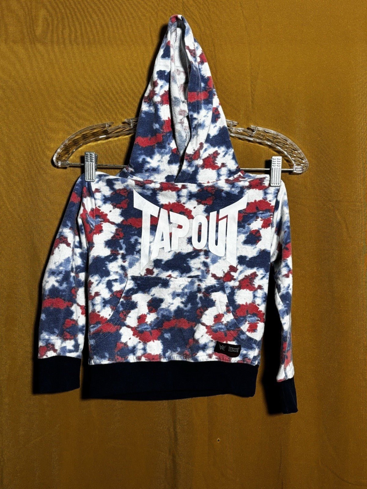 Tapout WWE Boys Youth Hoodie Size 4 Small Blue & Red Tie-Dye LS Pullover - Horizon Endless