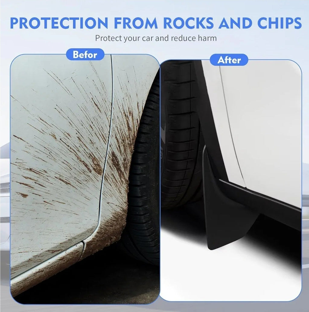 Tesla Model Y Mud Flaps, No Drill, Front & Rear, 2020-2024 No Drilling Splash Gu - Horizon Endless